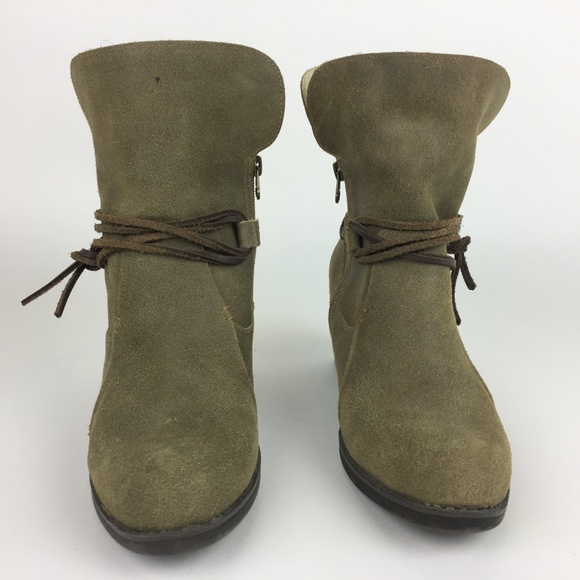 EDDIE BAUER Brown Leather Side Zip Ankle‎ Boots 8 Women's - Picture 3 of 8